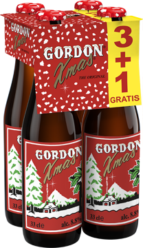 GORDON XMAS BEER (3+1 GRATIS)X33CL CHRISTMAS Afbeeldingen van GORDON XMAS BEER (3+1 GRATIS)X33CL CHRISTMAS