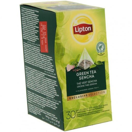 Afbeeldingen van LIPTON EXCLUSIVE SELECTION GREEN TEA SENCHA DOOS 25 ST